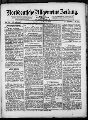 Norddeutsche allgemeine Zeitung vom 19.09.1908