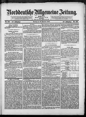 Norddeutsche allgemeine Zeitung vom 22.09.1908