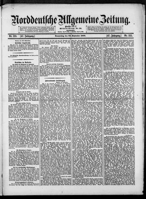 Norddeutsche allgemeine Zeitung vom 24.09.1908