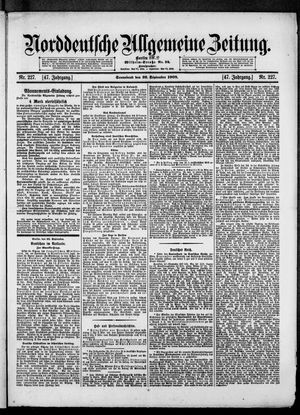 Norddeutsche allgemeine Zeitung on Sep 26, 1908