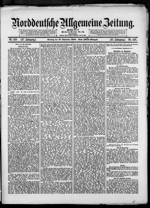 Norddeutsche allgemeine Zeitung vom 27.09.1908