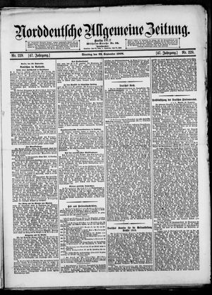Norddeutsche allgemeine Zeitung vom 29.09.1908