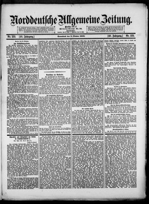 Norddeutsche allgemeine Zeitung vom 03.10.1908