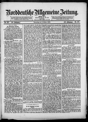 Norddeutsche allgemeine Zeitung vom 08.10.1908