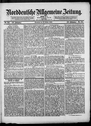 Norddeutsche allgemeine Zeitung vom 17.10.1908