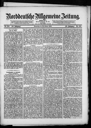 Norddeutsche allgemeine Zeitung vom 22.10.1908
