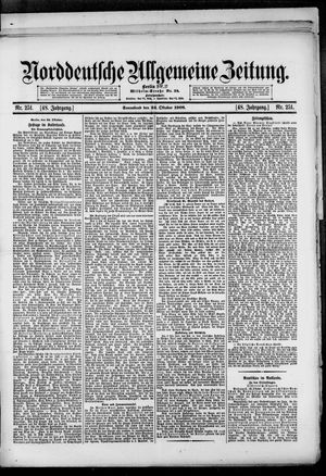 Norddeutsche allgemeine Zeitung vom 24.10.1908
