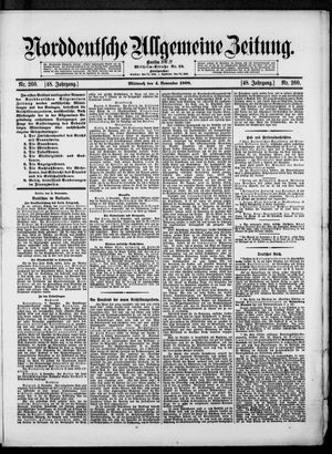 Norddeutsche allgemeine Zeitung vom 04.11.1908
