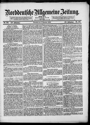 Norddeutsche allgemeine Zeitung vom 07.11.1908