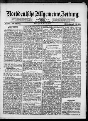 Norddeutsche allgemeine Zeitung vom 11.11.1908
