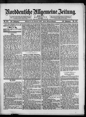 Norddeutsche allgemeine Zeitung vom 18.11.1908