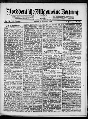 Norddeutsche allgemeine Zeitung vom 21.11.1908