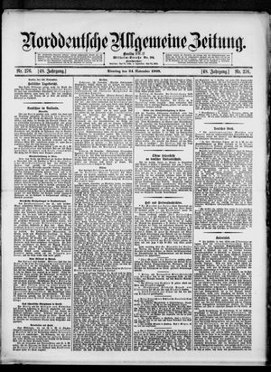 Norddeutsche allgemeine Zeitung vom 24.11.1908