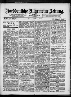 Norddeutsche allgemeine Zeitung vom 25.11.1908