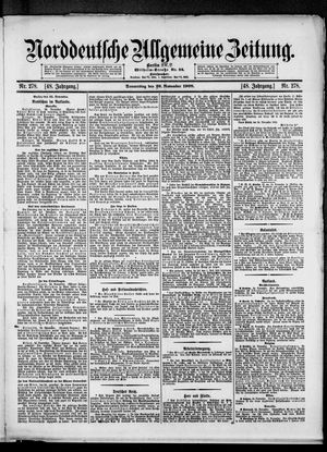 Norddeutsche allgemeine Zeitung vom 26.11.1908