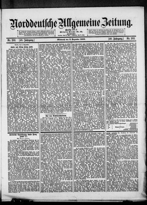Norddeutsche allgemeine Zeitung vom 02.12.1908