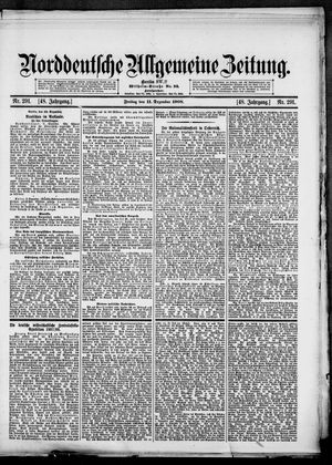 Norddeutsche allgemeine Zeitung vom 11.12.1908