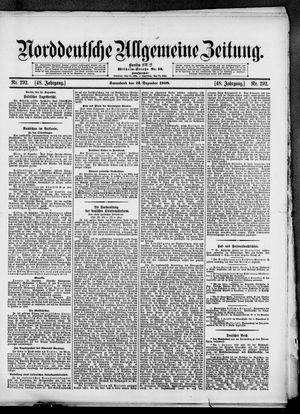 Norddeutsche allgemeine Zeitung vom 12.12.1908