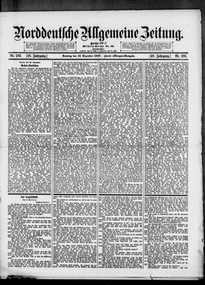 Norddeutsche allgemeine Zeitung vom 13.12.1908