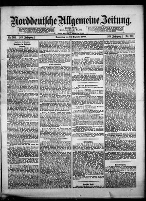 Norddeutsche allgemeine Zeitung vom 24.12.1908