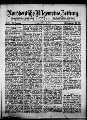 Norddeutsche allgemeine Zeitung vom 29.12.1908