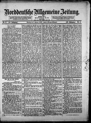 Norddeutsche allgemeine Zeitung vom 03.01.1909