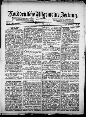 Norddeutsche allgemeine Zeitung vom 06.01.1909