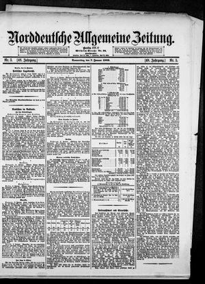 Norddeutsche allgemeine Zeitung vom 07.01.1909