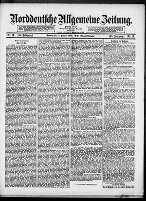 Norddeutsche allgemeine Zeitung vom 17.01.1909