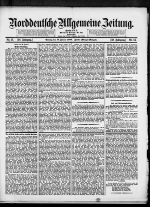 Norddeutsche allgemeine Zeitung on Jan 17, 1909