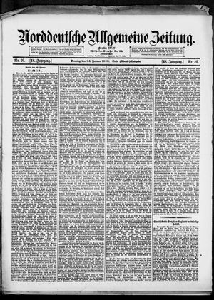 Norddeutsche allgemeine Zeitung vom 24.01.1909