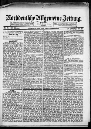 Norddeutsche allgemeine Zeitung on Jan 24, 1909