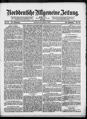 Norddeutsche allgemeine Zeitung vom 06.02.1909