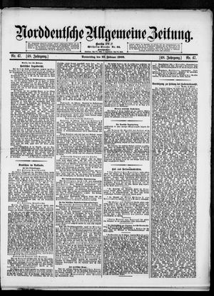 Norddeutsche allgemeine Zeitung vom 25.02.1909