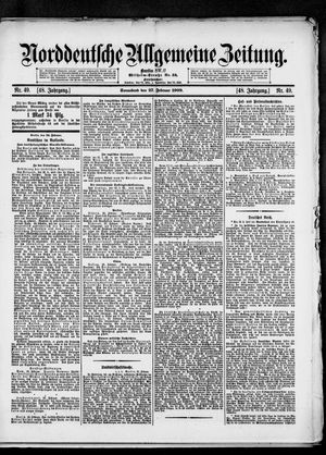 Norddeutsche allgemeine Zeitung vom 27.02.1909