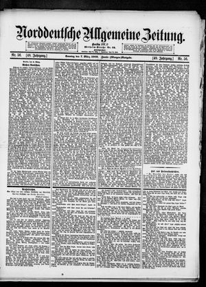 Norddeutsche allgemeine Zeitung vom 07.03.1909