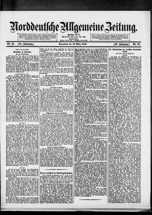 Norddeutsche allgemeine Zeitung vom 13.03.1909