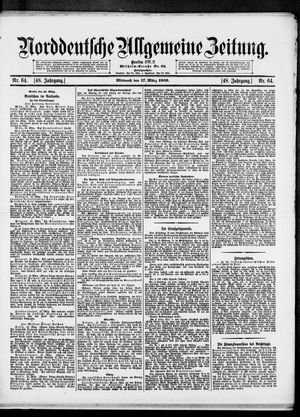 Norddeutsche allgemeine Zeitung vom 17.03.1909