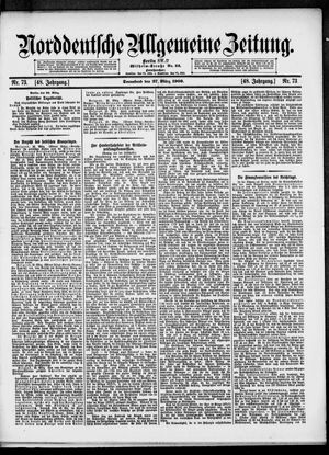 Norddeutsche allgemeine Zeitung vom 27.03.1909