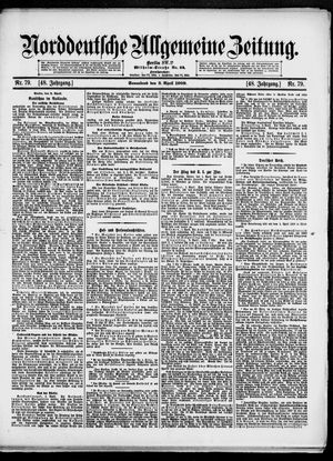 Norddeutsche allgemeine Zeitung vom 03.04.1909
