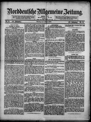 Norddeutsche allgemeine Zeitung vom 06.04.1909