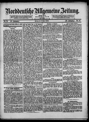 Norddeutsche allgemeine Zeitung vom 09.04.1909