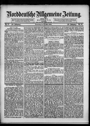 Norddeutsche allgemeine Zeitung vom 15.04.1909