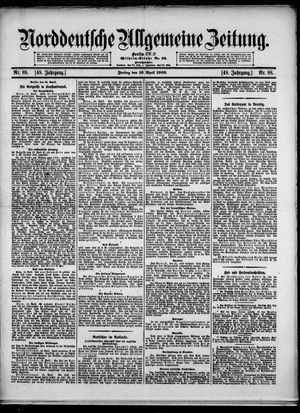 Norddeutsche allgemeine Zeitung vom 16.04.1909