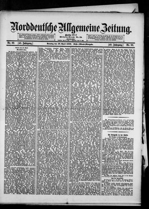 Norddeutsche allgemeine Zeitung vom 18.04.1909
