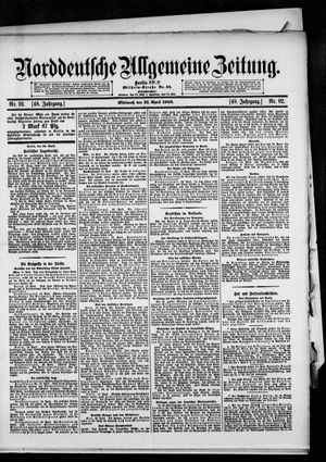 Norddeutsche allgemeine Zeitung vom 21.04.1909
