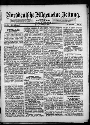 Norddeutsche allgemeine Zeitung vom 23.04.1909