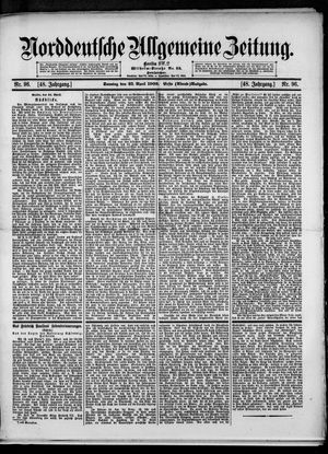 Norddeutsche allgemeine Zeitung vom 25.04.1909