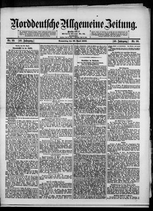 Norddeutsche allgemeine Zeitung vom 29.04.1909