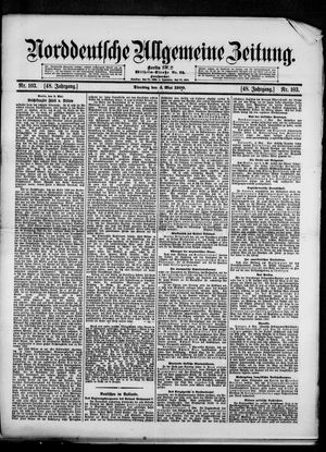 Norddeutsche allgemeine Zeitung vom 04.05.1909